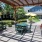 pergola with table and chairs