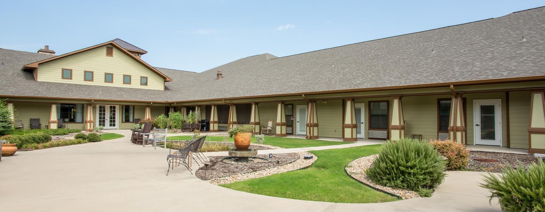 open courtyard with chairs